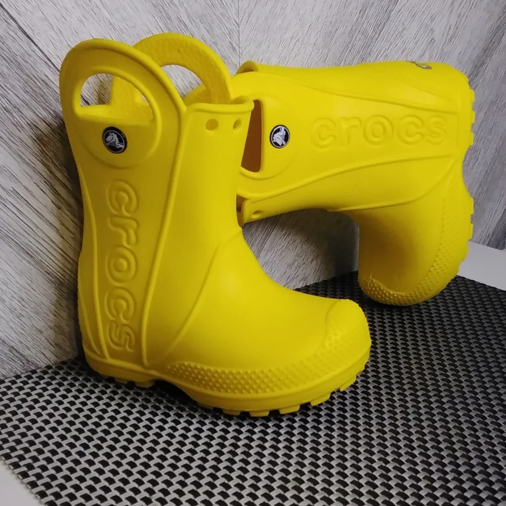 Crocs Toddler Handle It Rain Boots Size: c6 Unisex Yellow - Picture 1 of 10